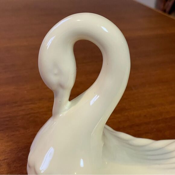 Vintage 80’s Andre Richard Japan Ceramic Swan Hand Towel Holder Soap Dish Cream - Picture 9 of 14
